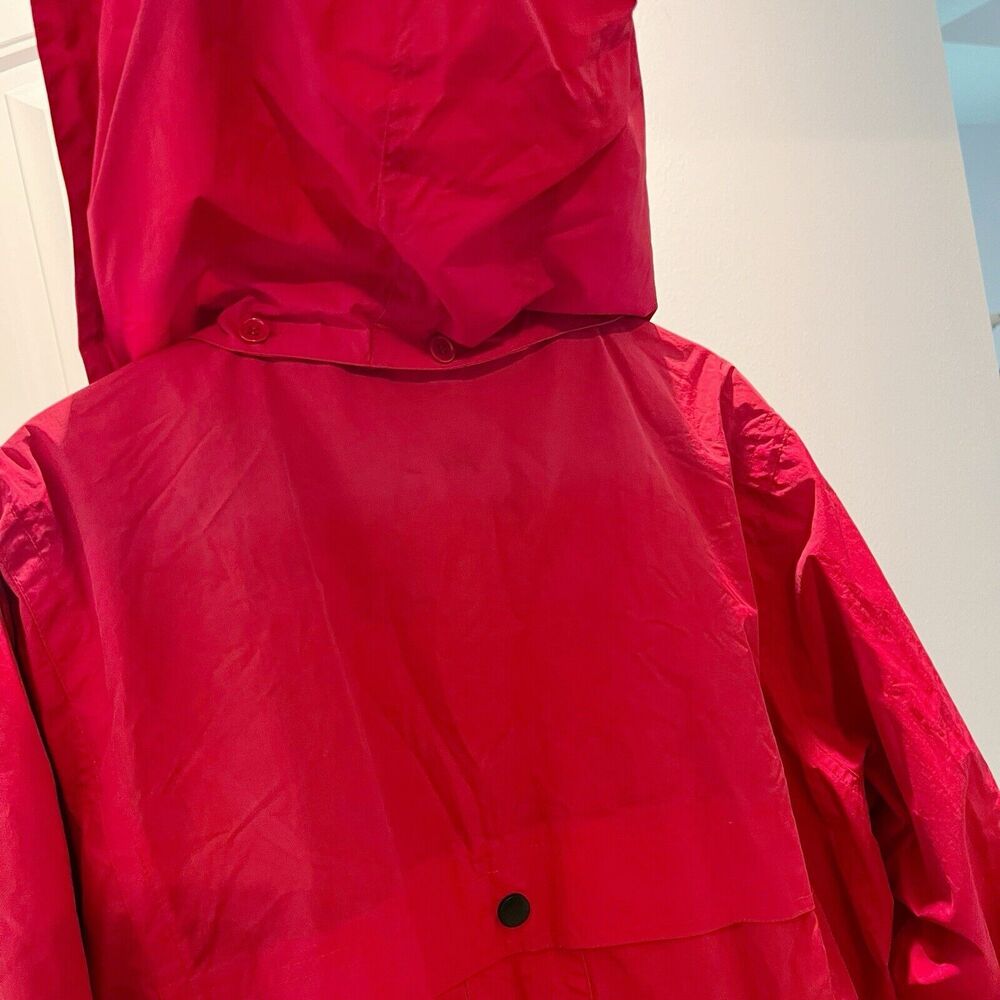 Tudor Court Red Jacket Windbreaker Removable Hood Fleece Lined Long Sleeves XX - Picture 8 of 16